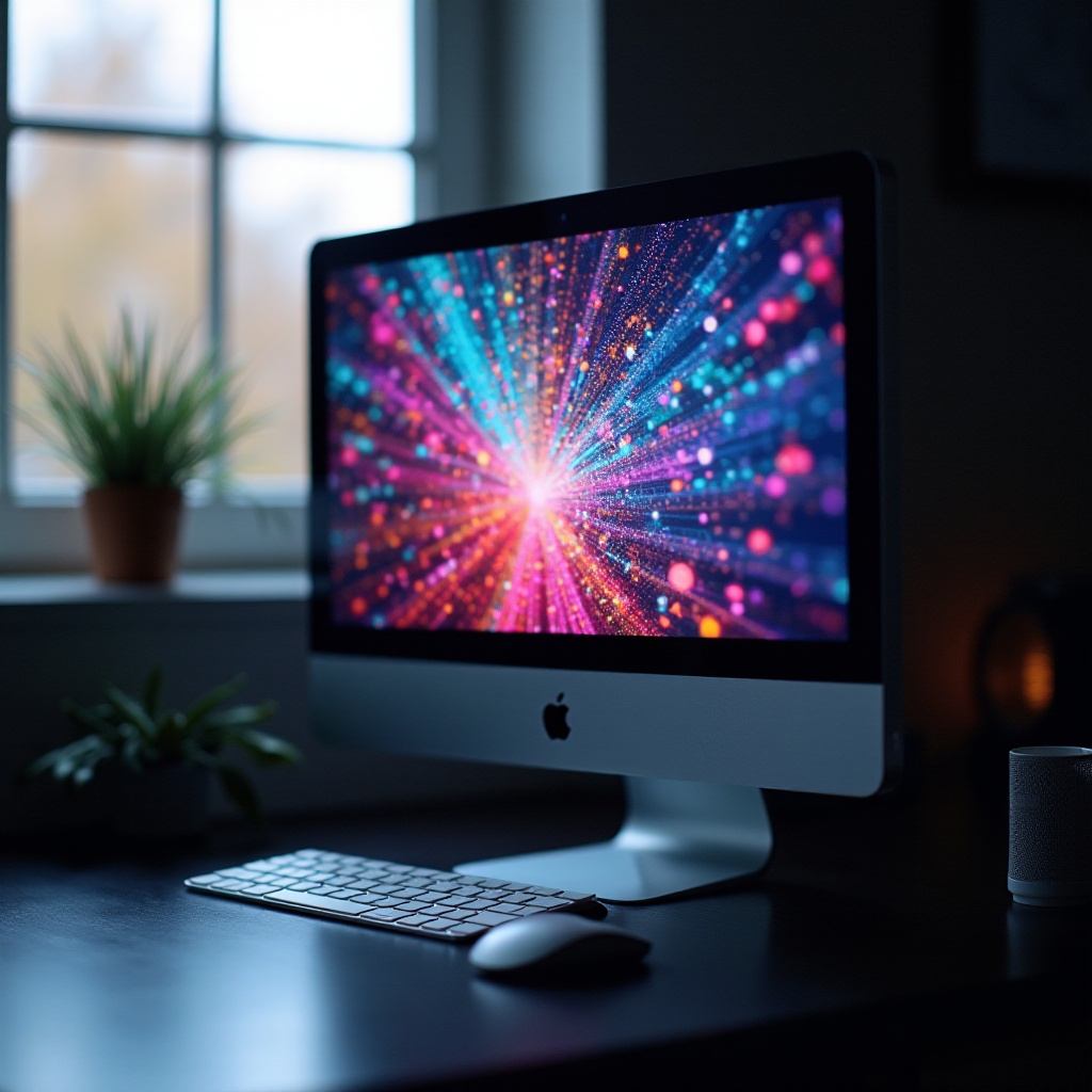 flashing colors on computer screen