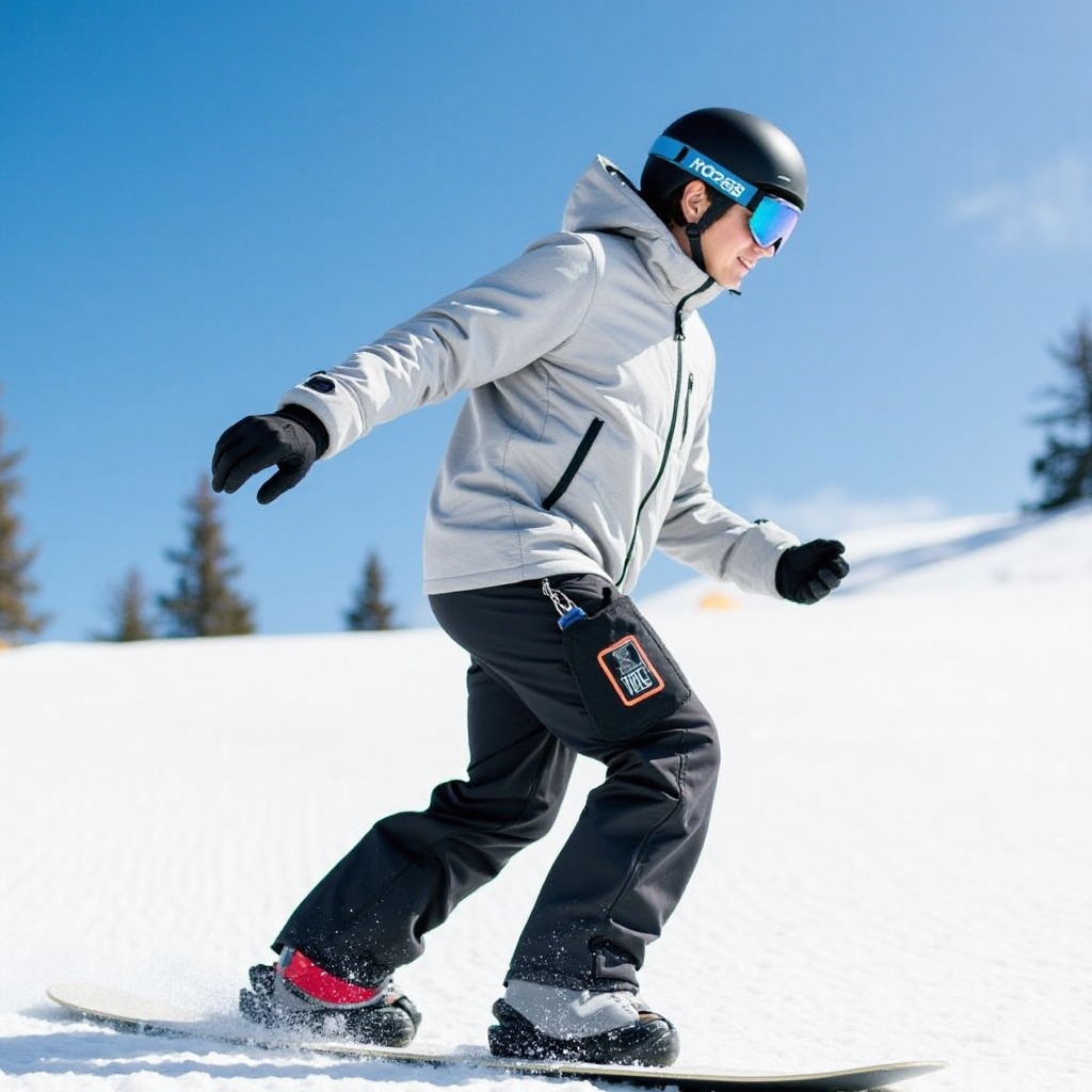 věc na vložení telefonu při snowboardingu na vodě