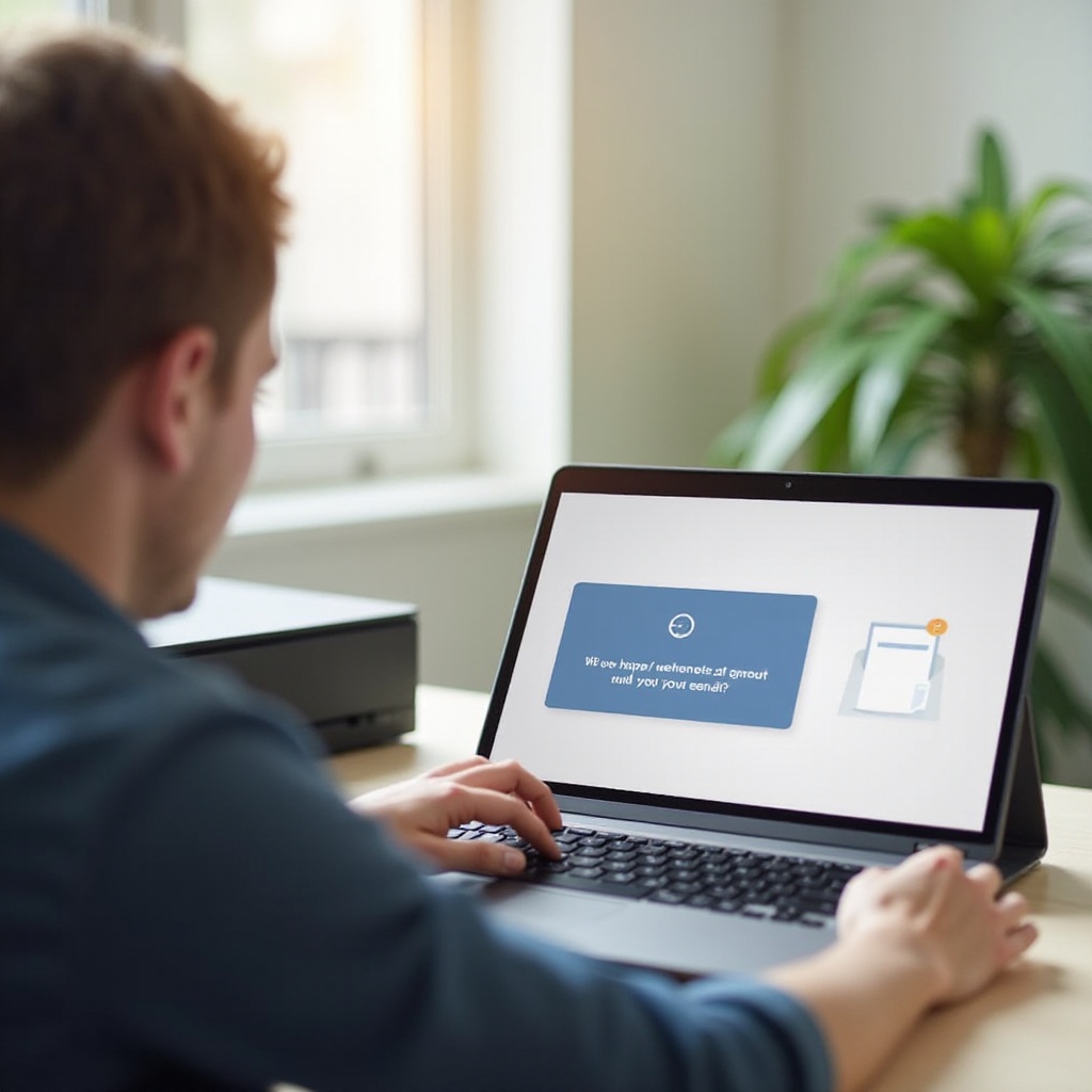 chromebook twierdzi, że drukarka nie jest podłączona
