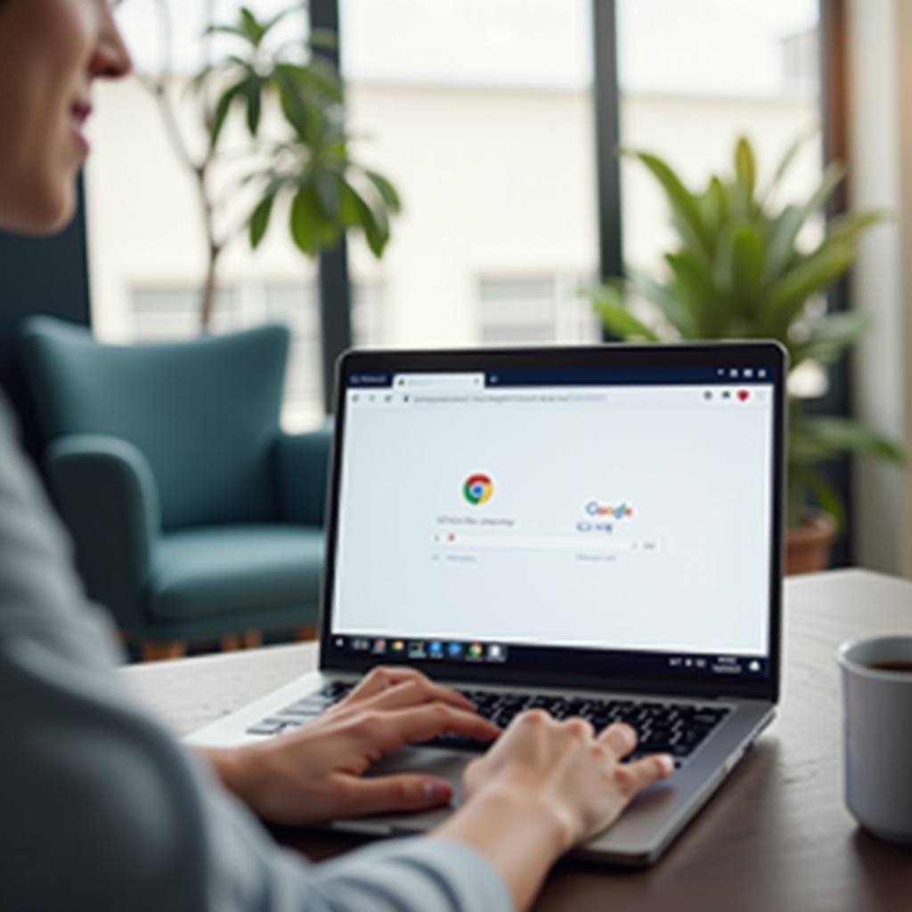 Chrome sare în sus și în jos când scrii pe laptop