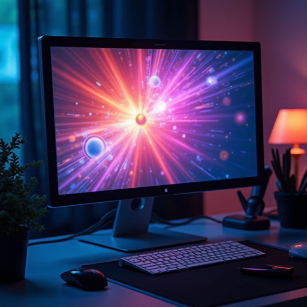 трепереће боје на екрану рачунара