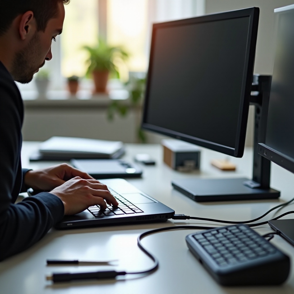 USB-C портът на лаптопа Dell не се свързва с монитора