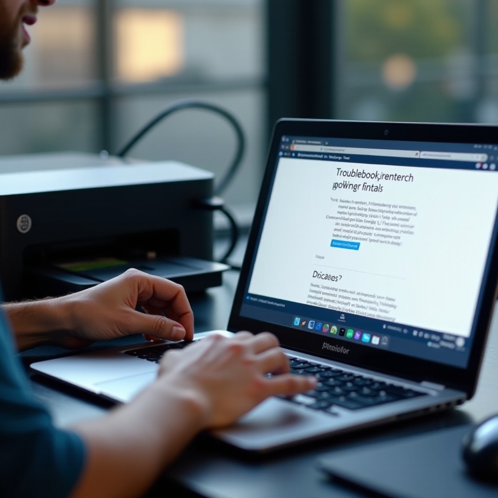 chromebook указывает, что принтер не подключен