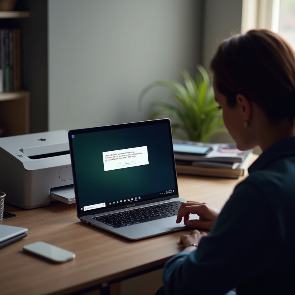 chromebook посочва, че принтерът не е свързан