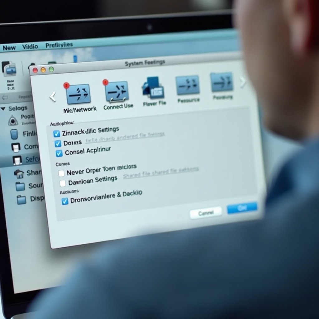 łączenie z udostępnianiem plików na MacBooku