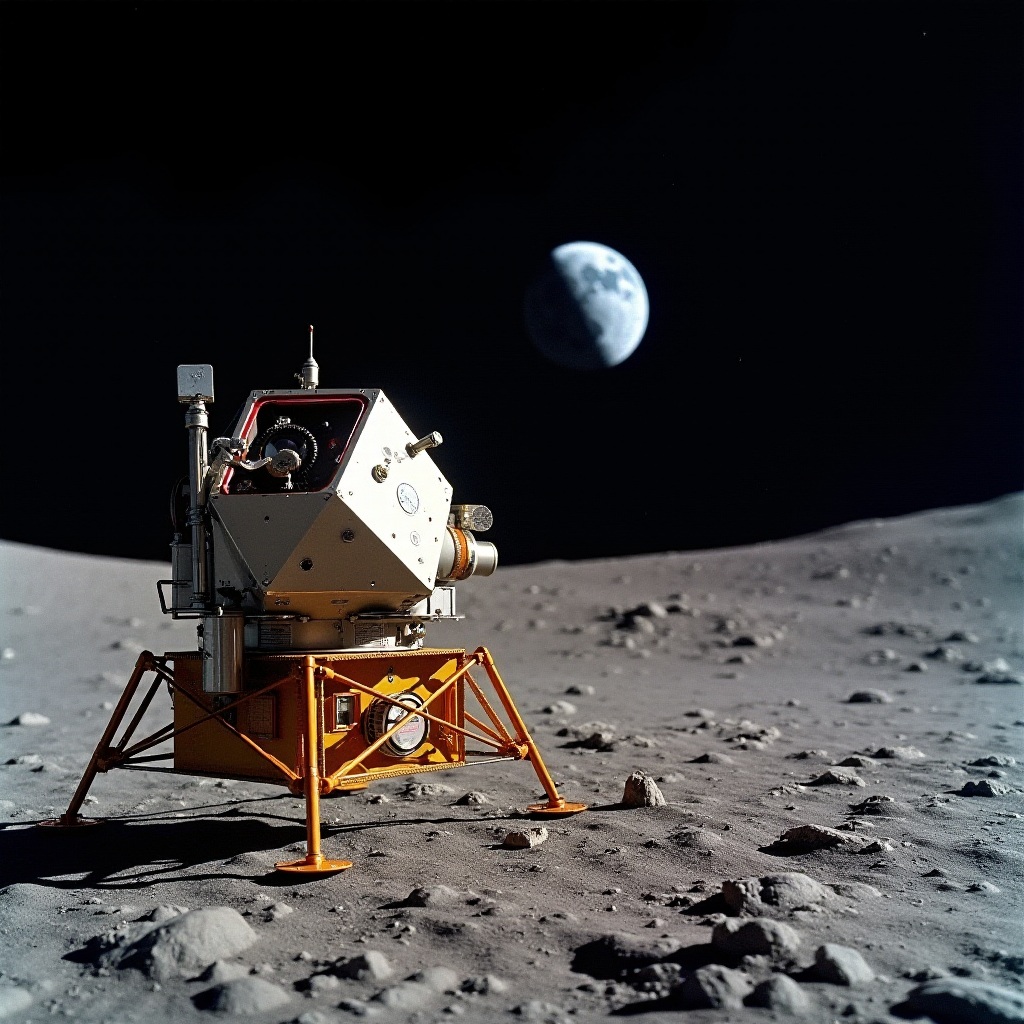 how did the camera get on the moon before armstrong