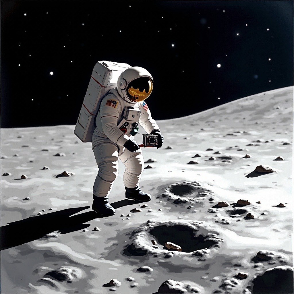 cum a ajuns camera pe lună înainte de Armstrong