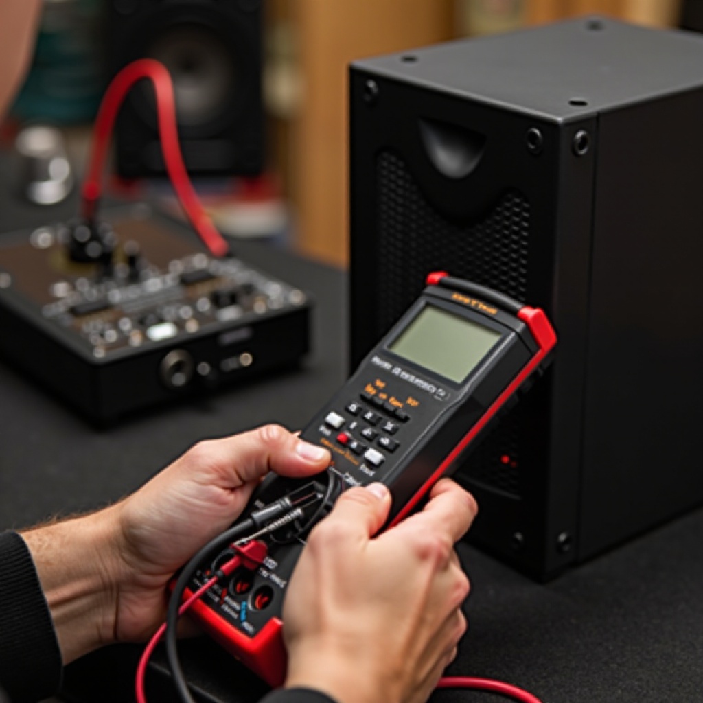 тествайте високоговорителя с мултицет