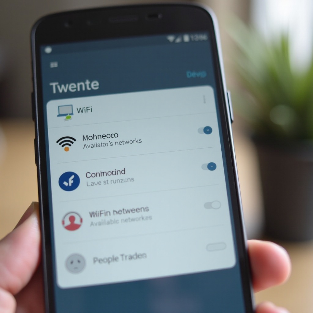ustawienia wifi na moim telefonie
