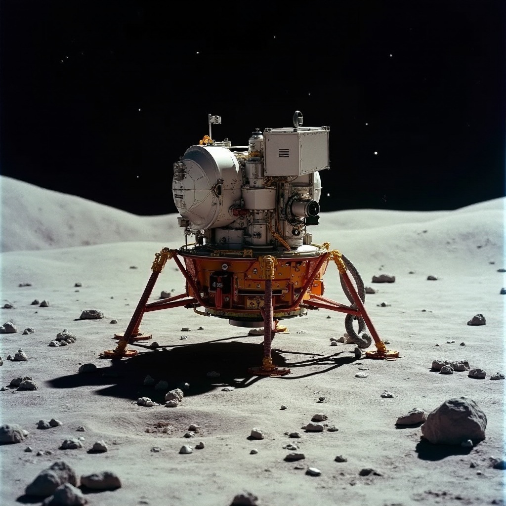 how did the camera get on the moon before armstrong