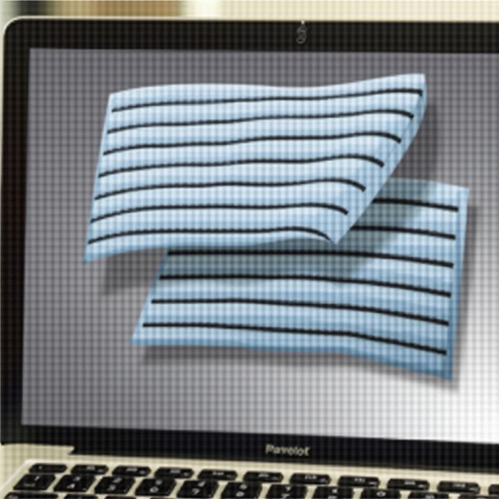 paski na ekranie MacBooka Air