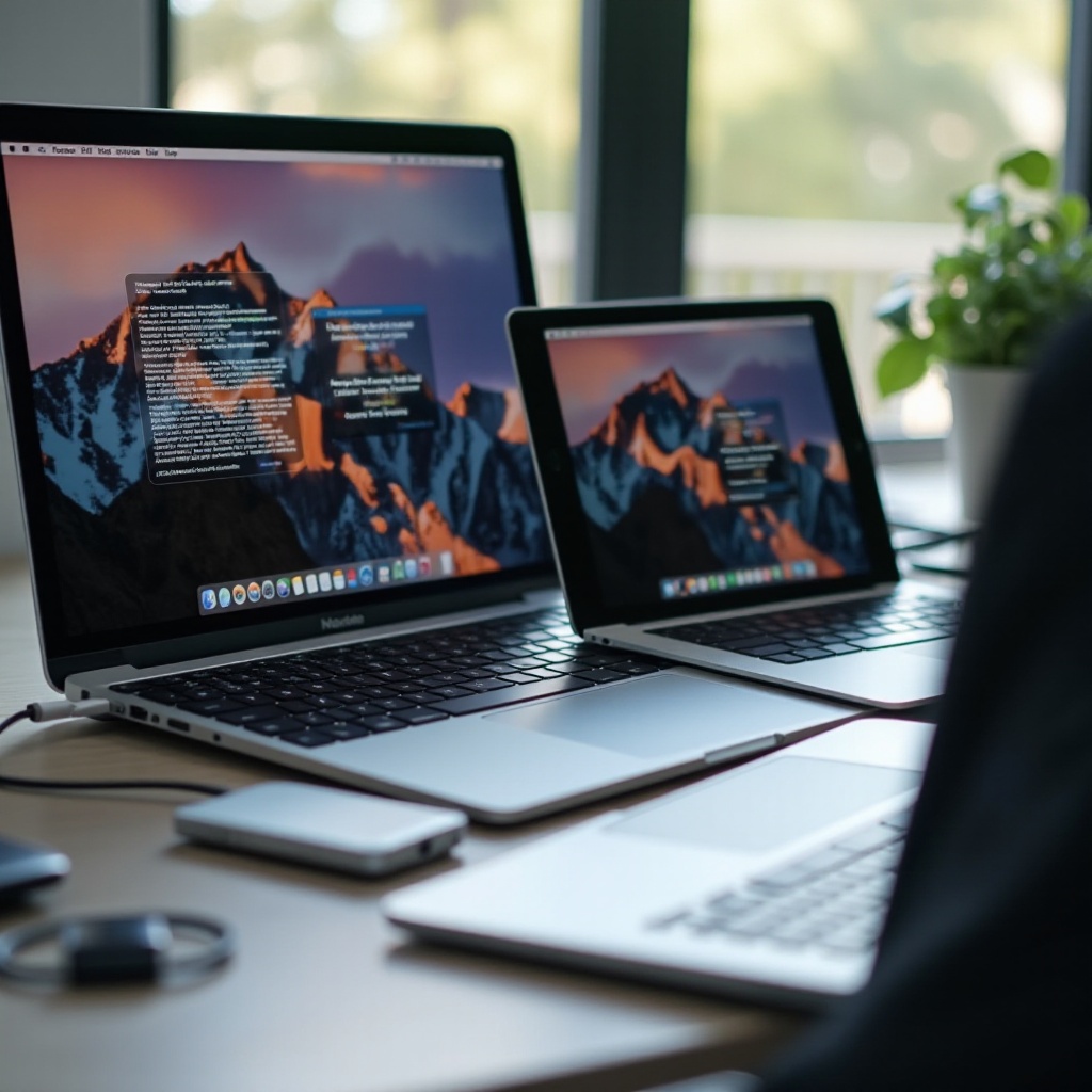 pot să partajez ecranul de pe laptop pe mac