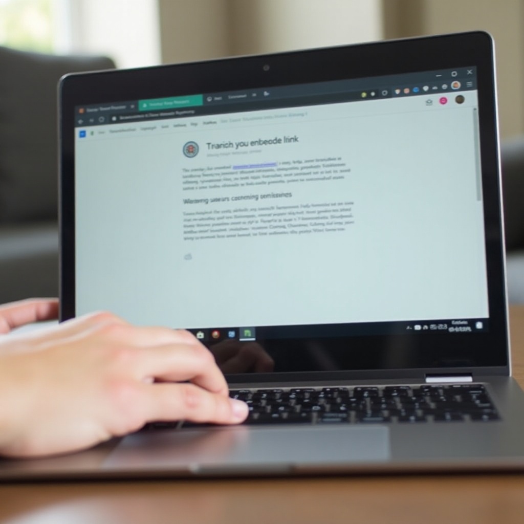 как скопировать встроенную ссылку на Chromebook