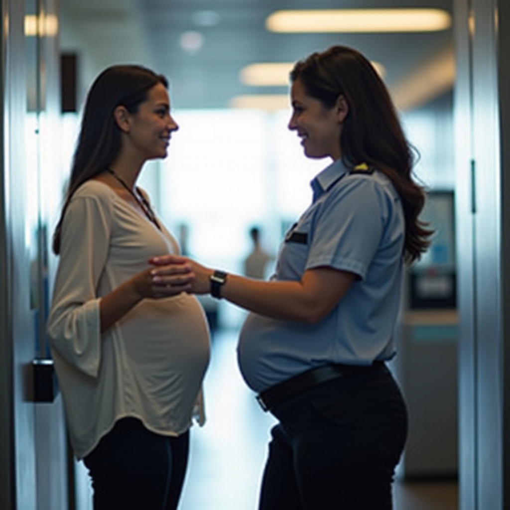 أجهزة المسح في المطار أثناء الحمل