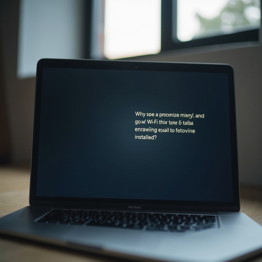 واي فاي ماكبوك لا يوجد جهاز مثبت