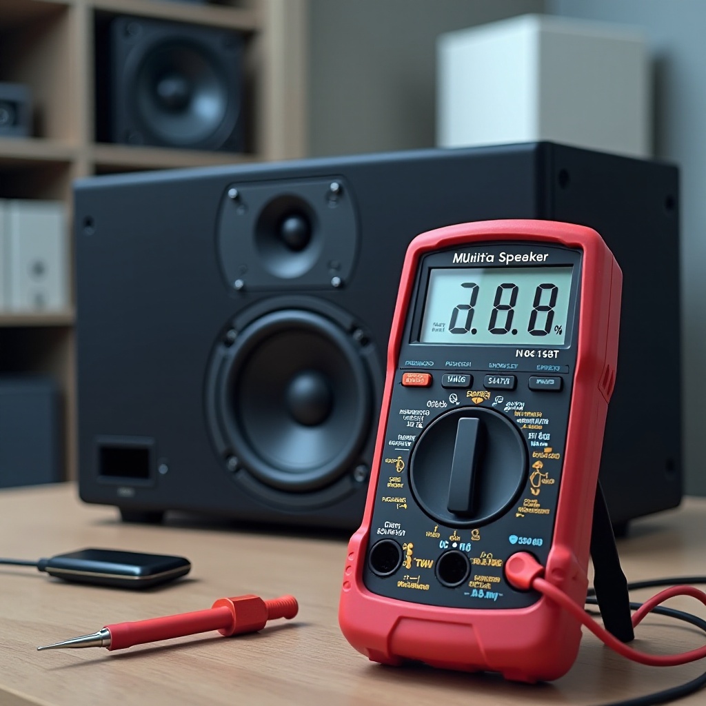 test speaker with multimeter