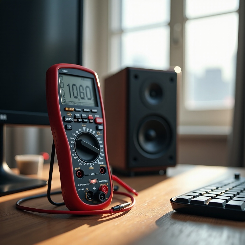 اختبر السماعة باستخدام المقياس المتعدد