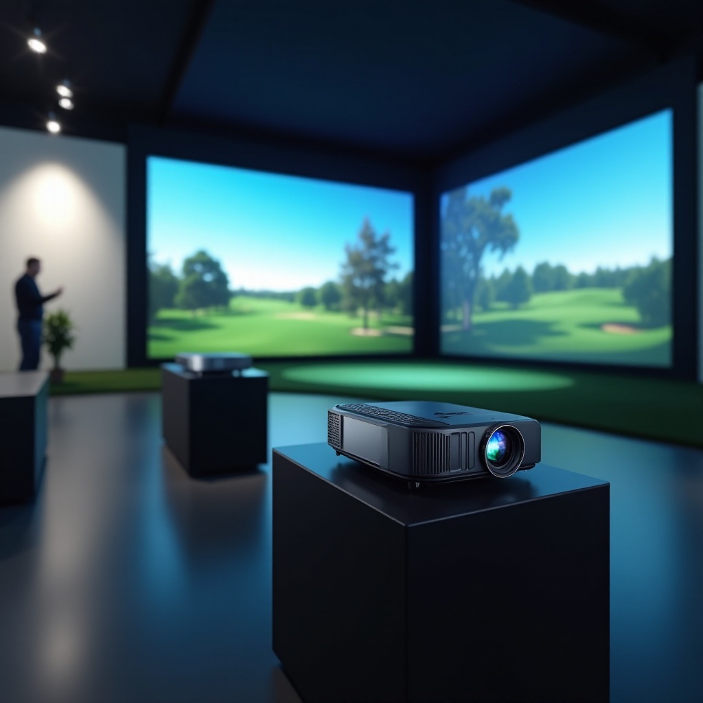 nejlepší krátkozohledný projektor pro golfový simulátor