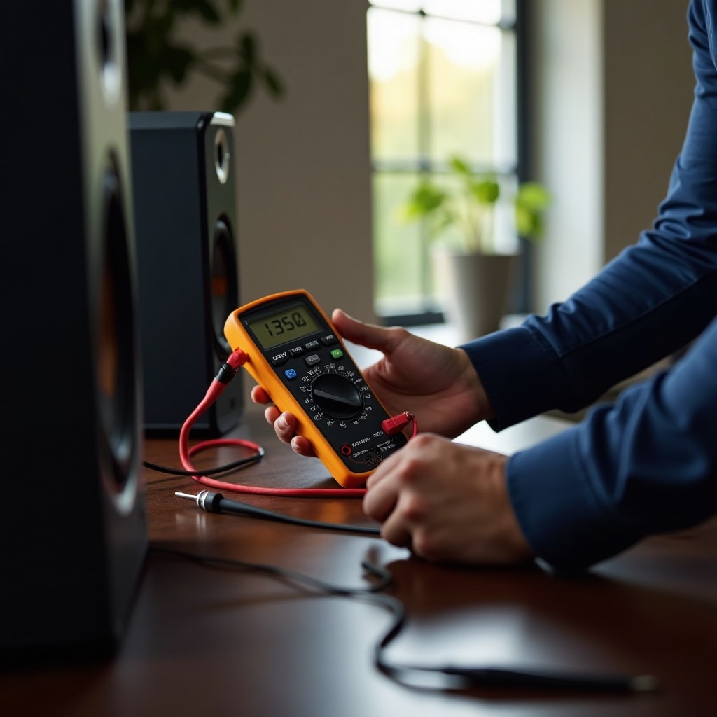 testuj głośnik za pomocą multimetru